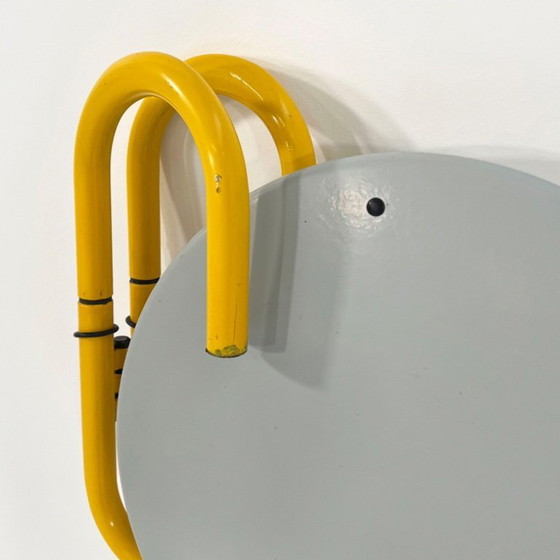 Image 1 of Silla Binda gris y amarilla de Luca Leonori y Stefano Stefani para Pallucco, década de 1980