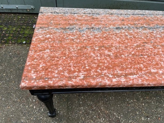 Image 1 of Antique coffee table with marble top