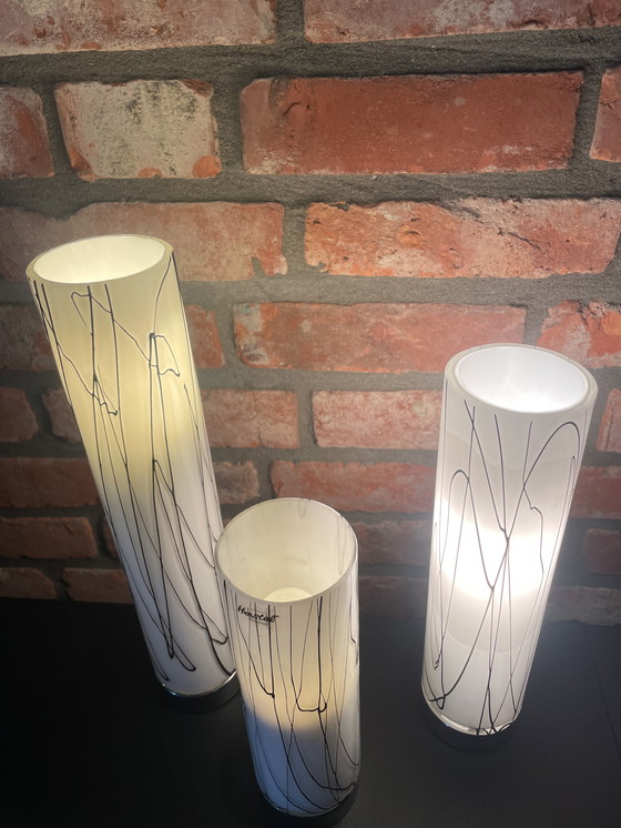Image 1 of Set di 3 lampade di design a tubo Herstal Danimarca