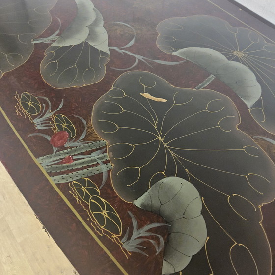 Image 1 of Vintage Chinese / Oosters kast bladgoud/ tradioneel tafereel / Bohemian kast / Aziatische kast