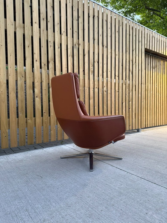 Image 1 of Vitra Grand Relax armchair with ottoman in cognac leather