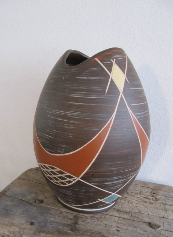 Image 1 of Vase Sawa Keramik Sgraffito-Decor H.M. Muller 1950s