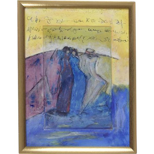 Farblithographie einer Komposition von Kristin Dorfhuber, 1980