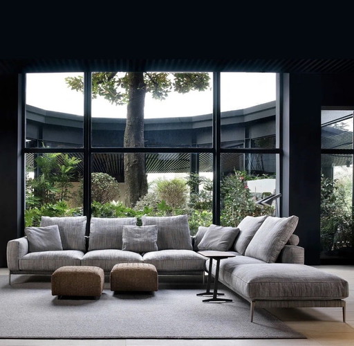 Flexform Romeo Canapé d'angle 373x278cm Tissu Extra