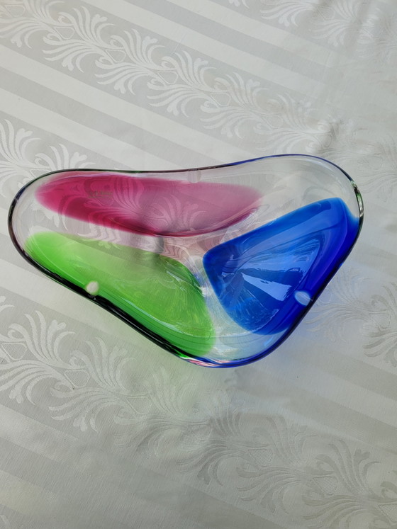 Image 1 of Original F&M Ballerina Murano Sommerso Bowl 32 x 20 cm