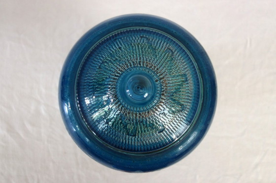 Image 1 of Large covered ceramic vase in the Bitossi style, Italy, 1970s