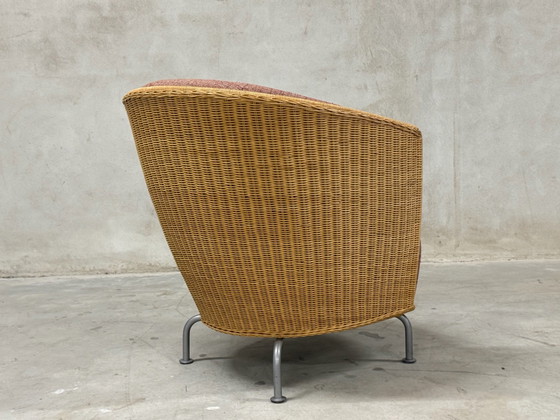 Ligne Roset / Cinna Poltrona Design in Rattan, Thibault Desombre, COME NUOVO, Poltrone, Metallo, Beige (foto 2 di 7)