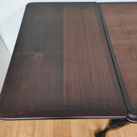 Image 1 of Vintage Chippendale country dining table extendable dining table