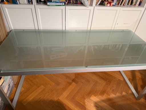 Tavolo da scrivania in vetro di design