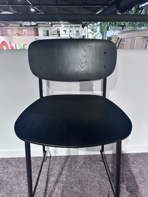 2 Black Vintage Bar Stools