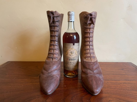 Image 1 of Bottes de tronc d'arbre victoriennes antiques du XIXe siècle