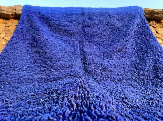 Magnifique tapis artisanal bleu en laine 200cmx300cm – Cotton (photo 10 of 12)