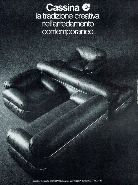 Image 1 of Zweisitzer-Sofa „Sesann“ von Gianfranco Frattini für Cassina in grauem Bouclé, 1972