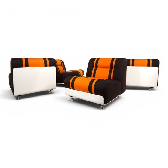 Image 1 of Cor Concha 4-delige modulaire bank in Space Age-stijl van Jo Otterpohl, 1970