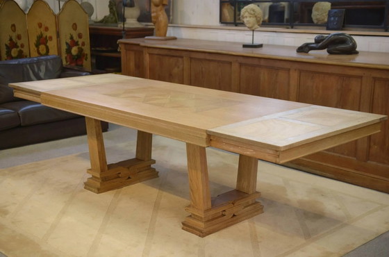 Eichentisch dekorative Kunst 1940er Jahre – Esstische, Holz, Art Deco (photo 14 of 15)