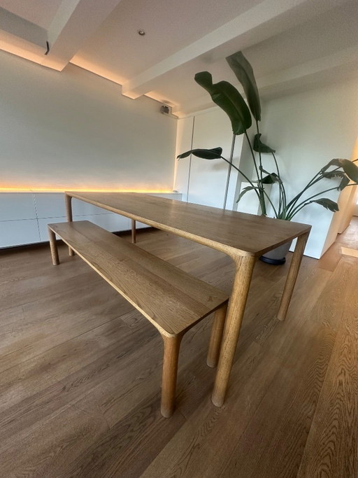 Ensemble table et banc sur mesure Artisan Jean (chêne Jahorina AR1) – eetkamerset, Wood (photo 2 of 5)