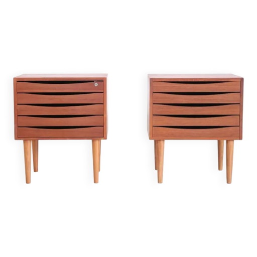 Danish design teak chests of drawers – ladekasten, Wood, Scandinavian