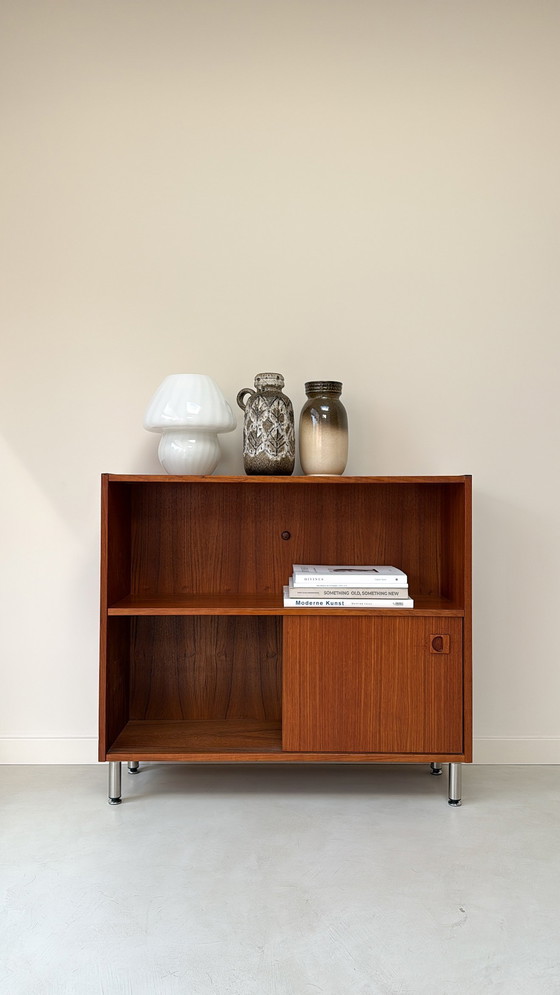 Image 1 of Vintage wooden cabinet with sliding doors