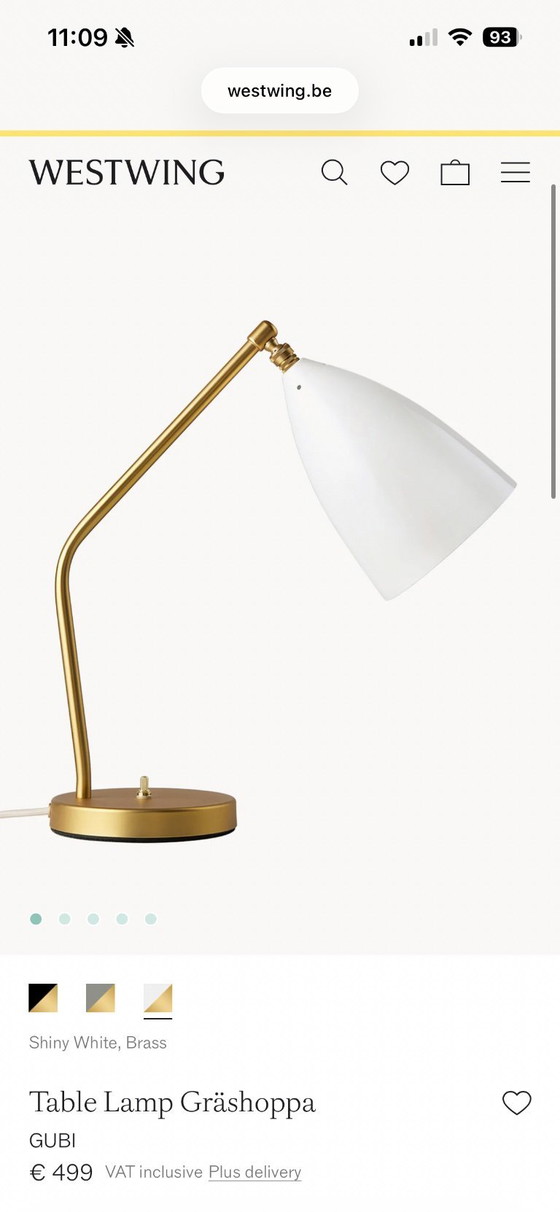 Image 1 of Lampe de table Gubi Gräshoppa