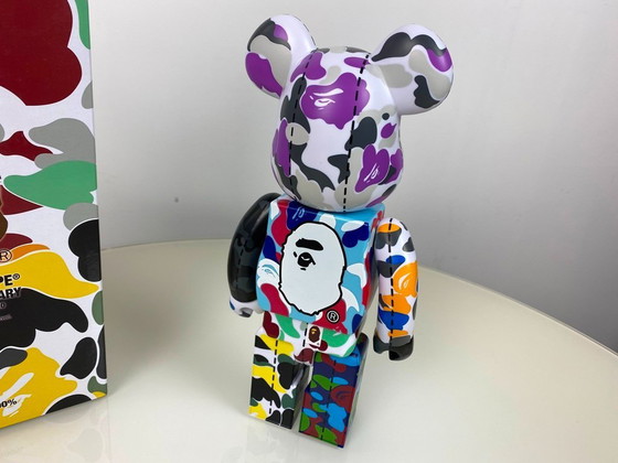 Image 1 of Bearbrick bape A bathing APE 28. Jubiläum 01 Camo #1 400% Medicom