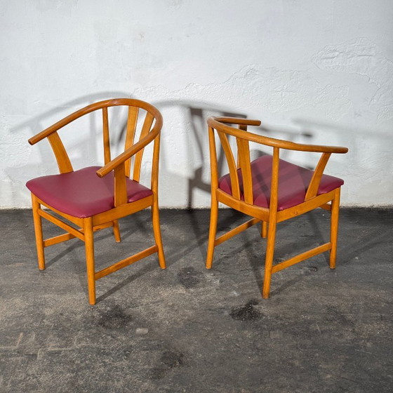 Set van 2 Carl-Ewert Ekström stoelen, paarse lederen bekleding, jaren 70 – Fauteuils, Leather (photo 3 of 11)