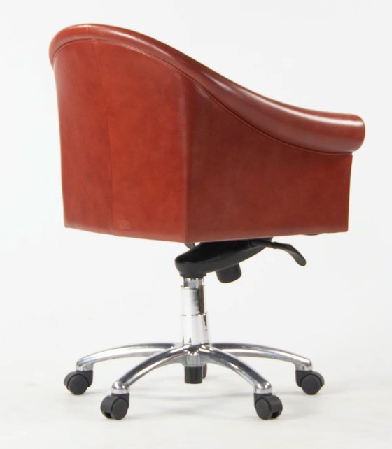 Image 1 of 6 Pieces Vintage Poltrona Frau "Sinan" Design Office Chairs