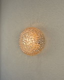 Vintage Amber Bubble Glass Flush Mount Ceiling Light by Massive Leuchten, Germany, 1970s, E27