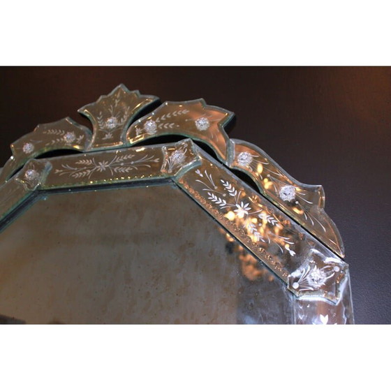 Image 1 of Vintage octagonal Venetian mirror