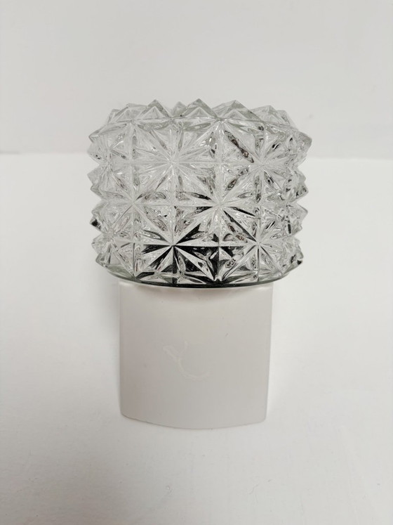 Set di 4 applique o plafoniere vintage in vetro, anni '70 – Plastic, Glass (photo 12 of 14)