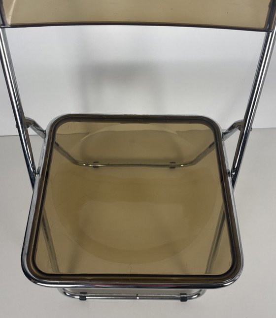 Image 1 of 3 x vintage folding chairs Italian Scandinavian design wood plastic chrome