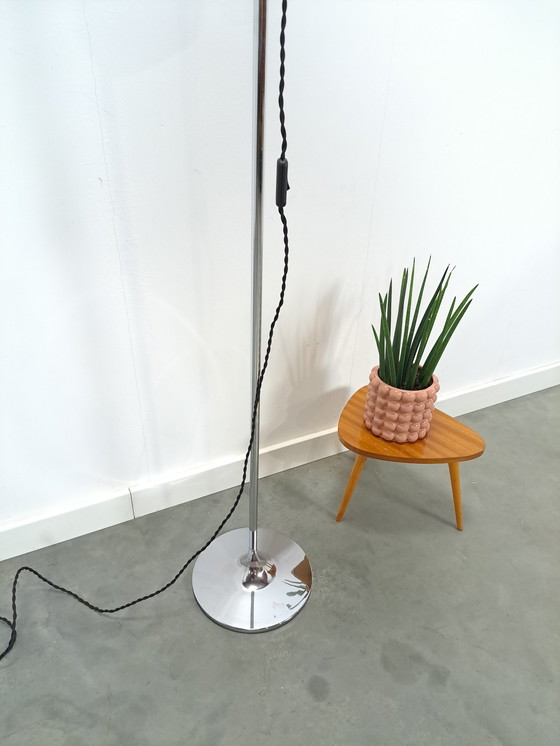 Image 1 of Lampada da terra a globo cromato dell'era spaziale