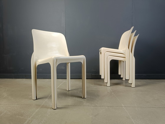 Image 1 of Set of 4 Selene Dining Chairs by Vico Magistretti for Artemide, 1970s