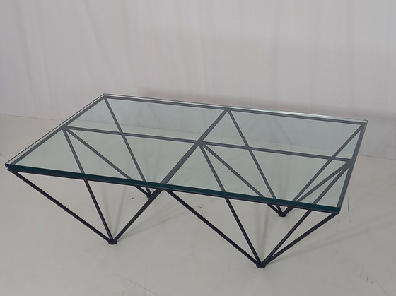 Image 1 of Glass & Metal Coffee Table, 80s