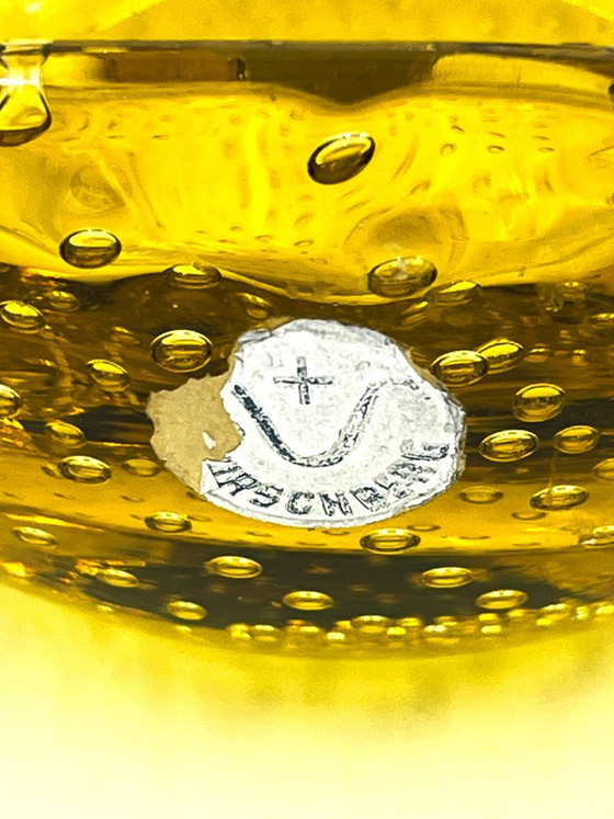 Quadratische "Bullicante" Irschenberg Ablageschale, Frischberg, Schalen, Murano-Glas, Gelb, Vintage (Foto 7 von 11)