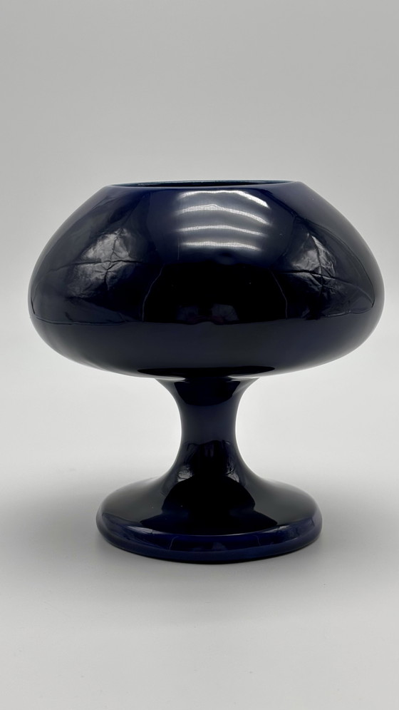 Thulin Earthenware - Cobalt Blue Art Deco Vase Nr.1532 – Faïenceries de Thulin, Ceramic (photo 7 of 13)