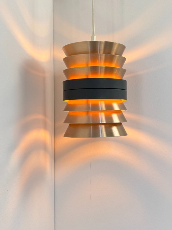 Image 1 of Suspension Doria en cuivre et métal noir mat, Allemagne, 1960