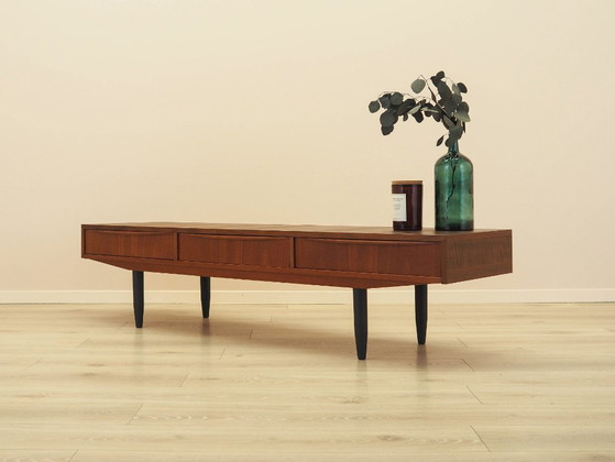 Dänisches Sideboard mit Teakfurnier und drei Schubladen, 1970er Jahre – Kommoden, Wood (photo 3 of 10)