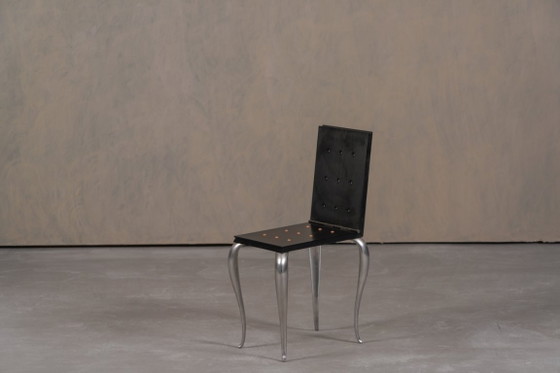 Image 1 of Silla/Mesa auxiliar Lola Mundo de Philippe Starck para Driade, Italia, década de 1980.