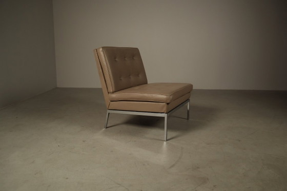 Poltrona Florence Knoll, Poltrone, Cromo, Pelle, Beige, Vintage (foto 15 di 15)