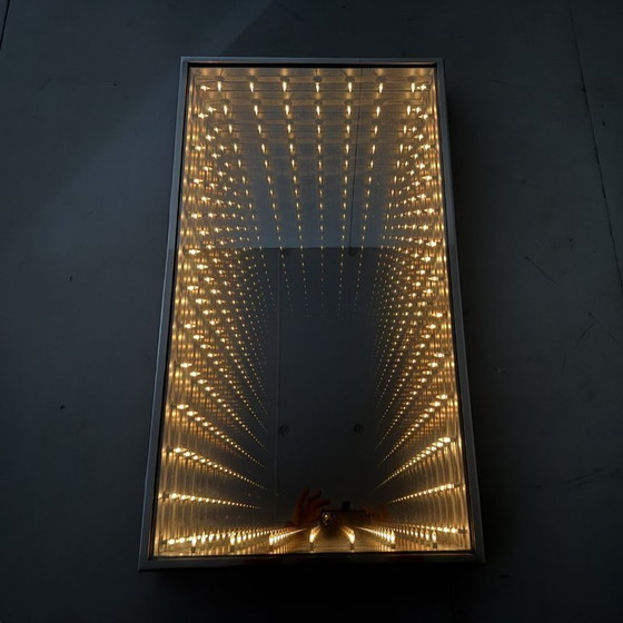 Image 1 of Infinity wall mirror illuminated mirror 1970-80's