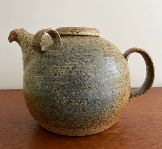 Image 1 of Tetera de cerámica única (Unica) de Arne Bang, Dinamarca, década de 1950.