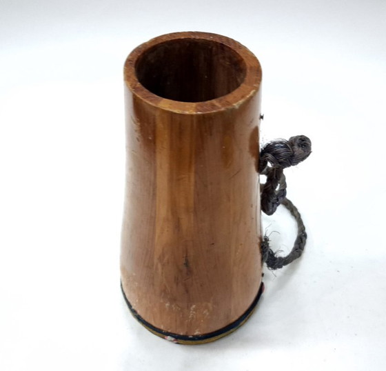 Image 1 of Handcrafted Miniature Wooden Drum