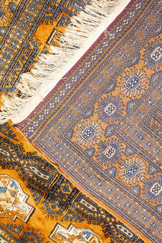 Antique Brown Persian Wool Rug With Blue Patterns – Rugs & carpets (photo 6 of 7)