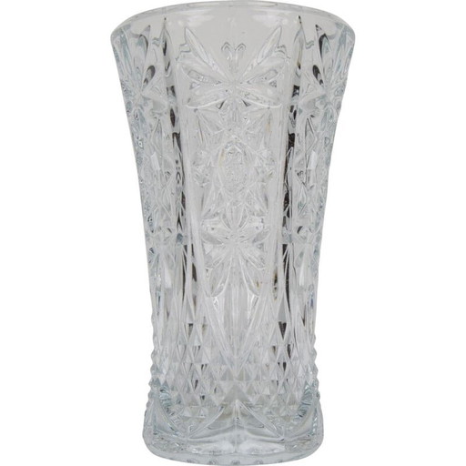 Vaso in cristallo vintage, Cecoslovacchia 1950