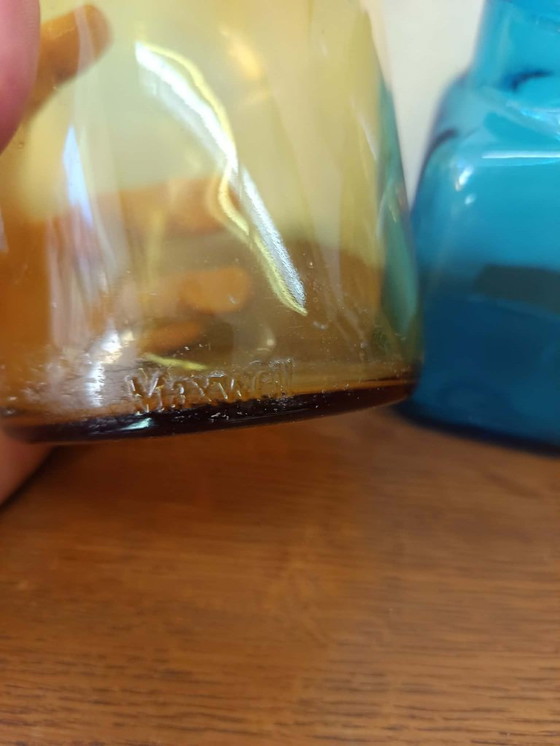 Image 1 of 6 barattoli vintage in vetro colorato