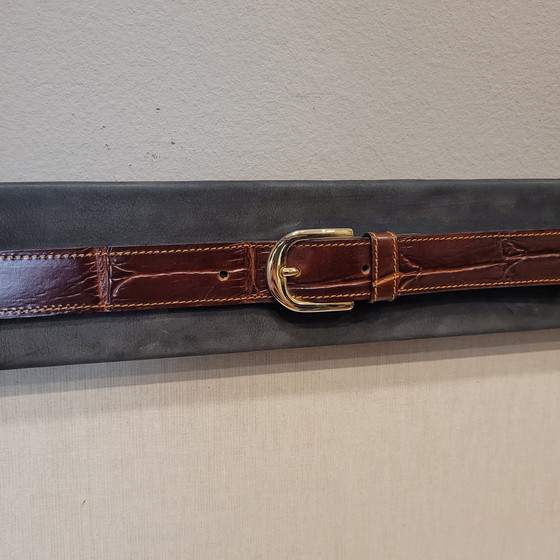 Image 1 of Cornice Marco Tadini in pelle, stile Hermès, anni &#39;90 - Spagna