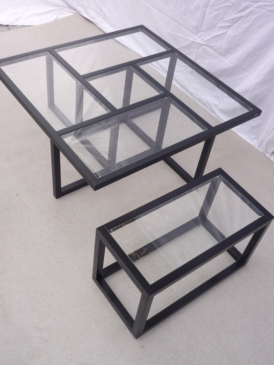 Image 1 of Sol Lewit" Woonkamertafel van hout en glas