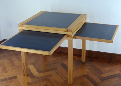 Modulaire beuken eettafel 70x70 door Bernard Vuarnesson 