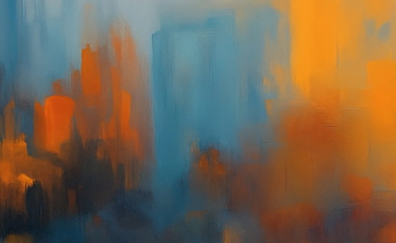 Image 1 of Tela astratta "Torre Eiffel" / Arte astratta / Decorazione murale (75 x 50 cm)