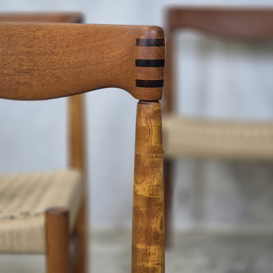 Image 1 of H.W. Klein, Bramin vintage Deense stoelen nieuw papercord